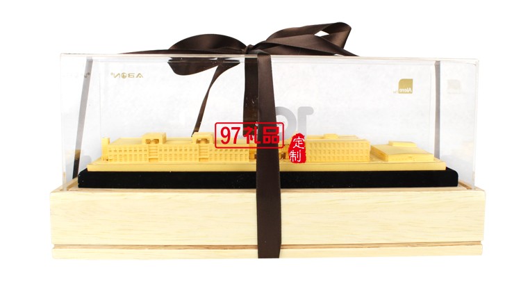 商務(wù)擺件禮贈(zèng) 絨沙金擺件 艾博生物周年慶典定制案例