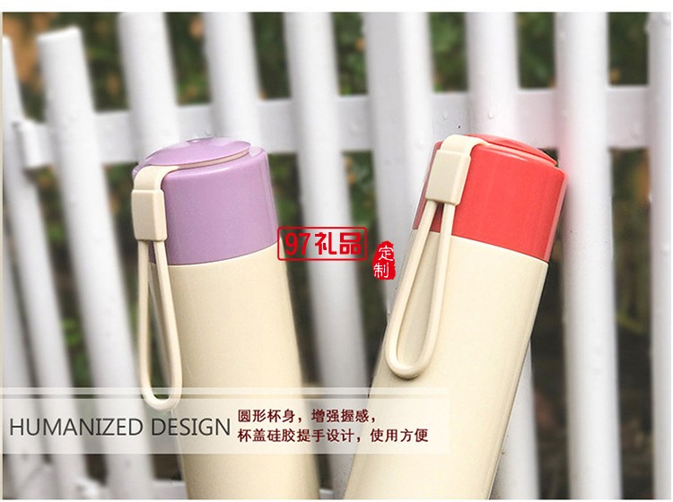 文藝風(fēng)直身時(shí)尚保溫杯 學(xué)院風(fēng)便攜隨手杯子 情侶細(xì)長水杯子