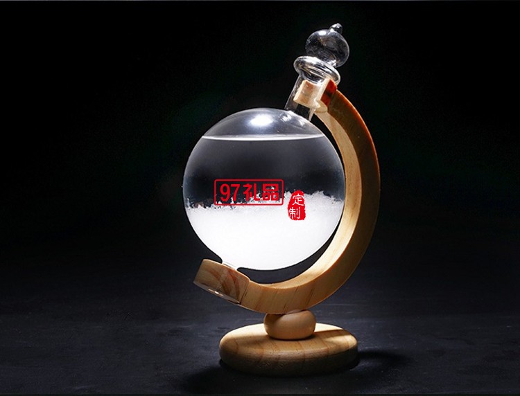 創(chuàng)意玻璃工藝品地球儀旋轉(zhuǎn)天氣預(yù)報瓶風(fēng)暴瓶