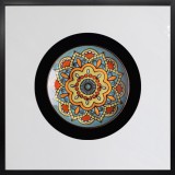 立體實(shí)物陶瓷盤(pán)軟裝樣板房有框掛畫(huà)