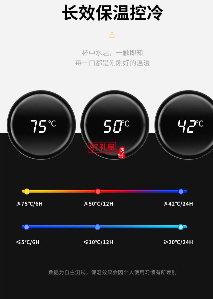 智能保溫杯男女學(xué)生便攜水杯子創(chuàng)意潮流大容量簡約測溫禮品杯子定制