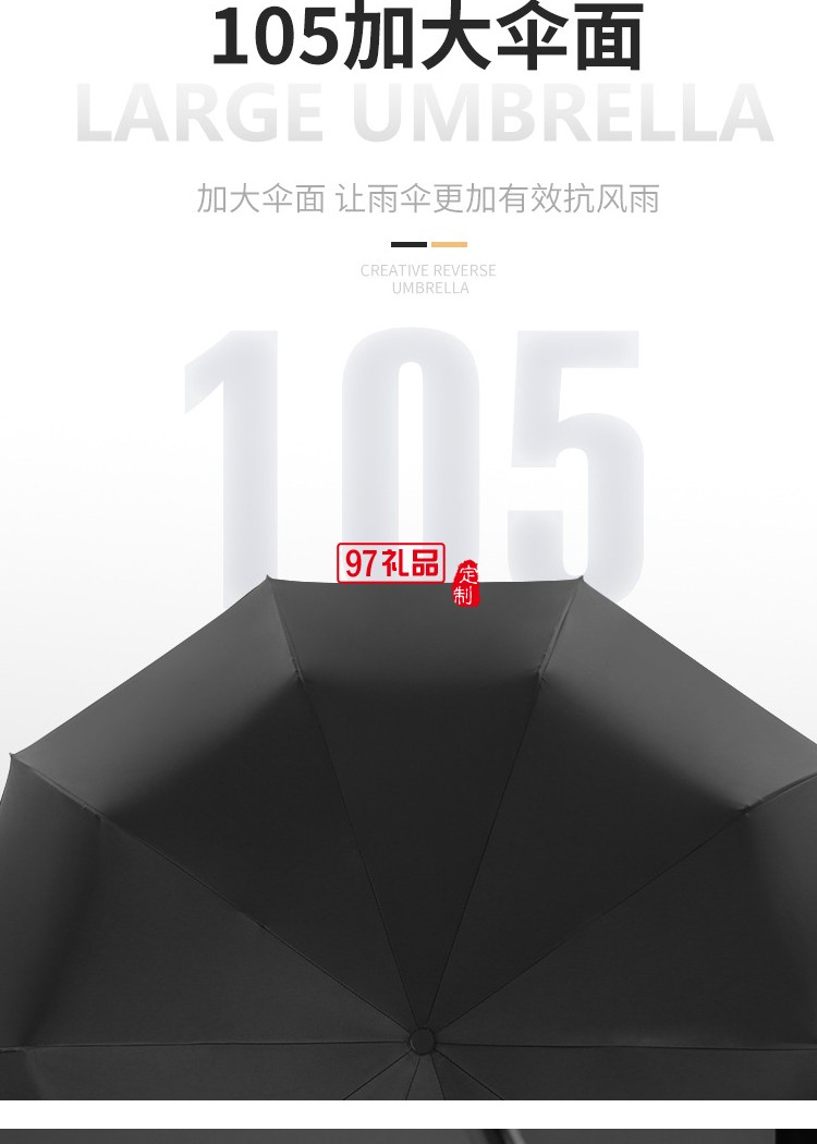 10k黑膠全自動(dòng)折疊小清新雨傘金柄三折遮陽傘