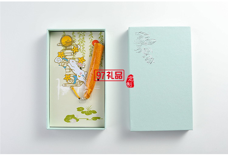 金屬書(shū)簽 中秋書(shū)簽創(chuàng)意設(shè)計(jì)兔子款廣寒宮款書(shū)簽送人小禮品定制
