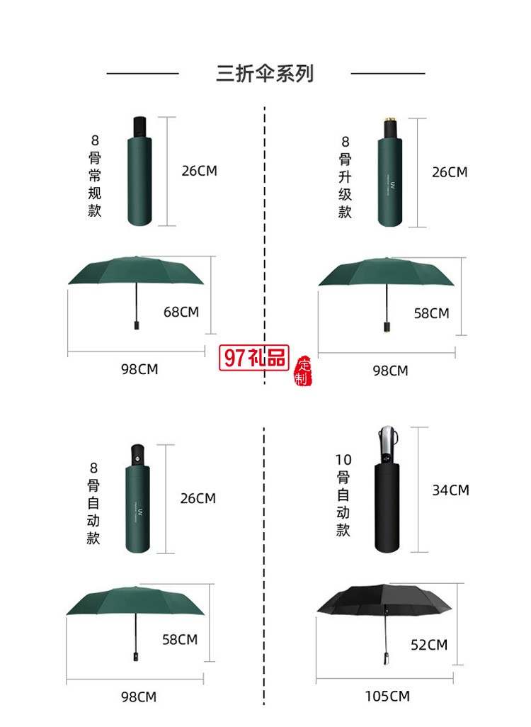 自動(dòng)遮陽雨傘女夏折疊男晴雨兩用防曬防紫外線太陽傘定可印logo