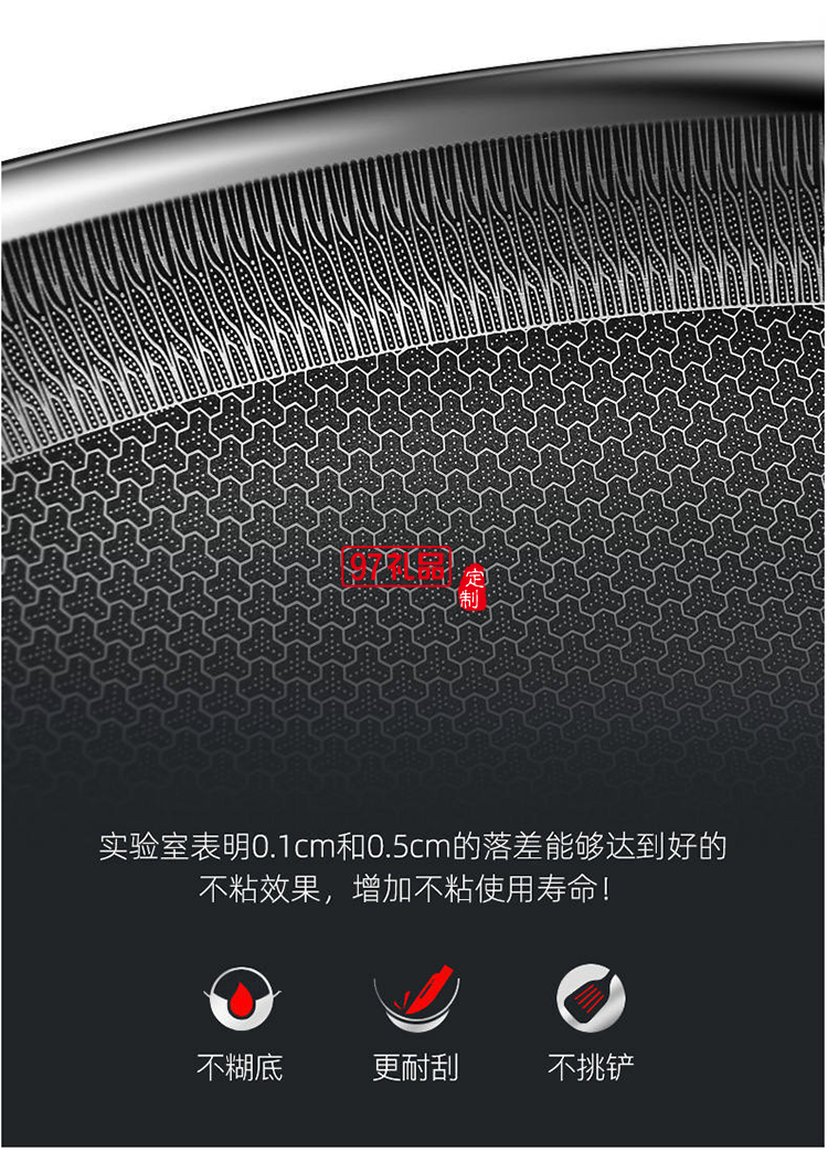 美國(guó)康寧CORNINGWARE蜂窩不銹鋼炒鍋不粘鍋32CM電磁爐通用