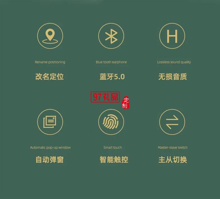 TWS入耳式立體聲  運(yùn)動(dòng)商務(wù)無線藍(lán)牙耳機(jī)5.0