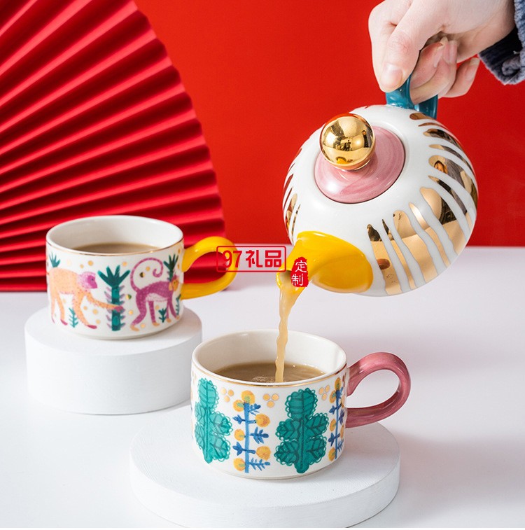 宮廷風下午茶餐具套裝子母泡茶壺陶瓷北歐風格英式小號創(chuàng)意個性