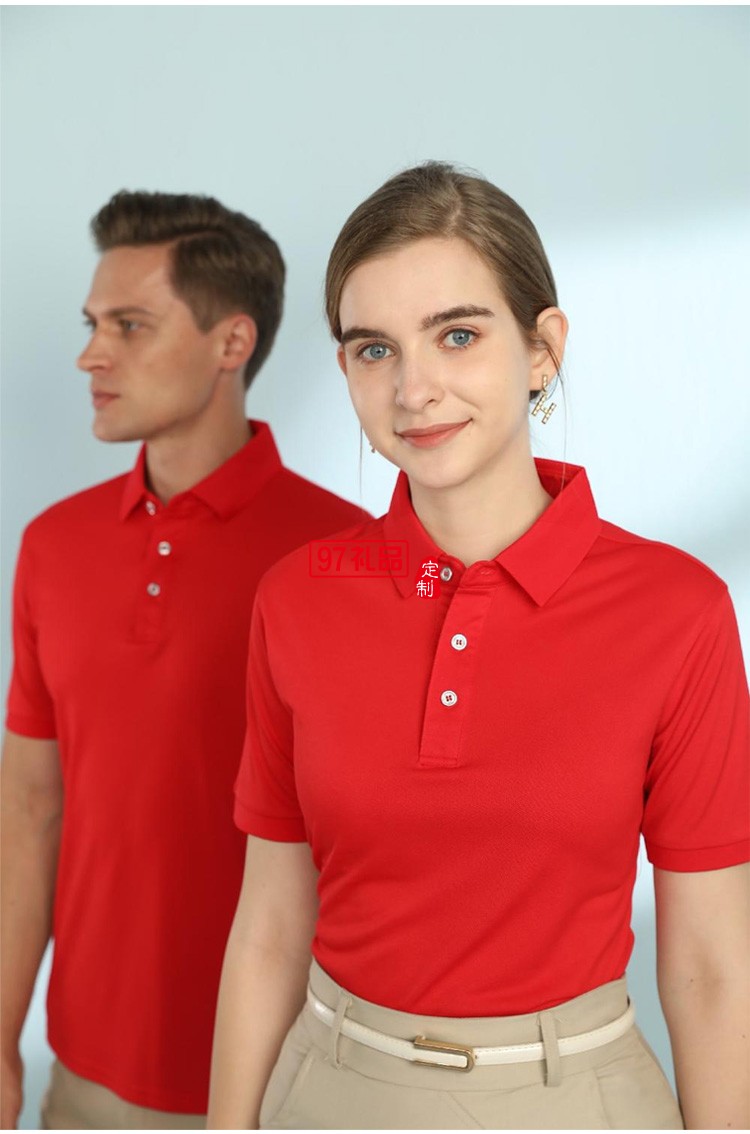 定制廣告衫200g巴洛克蔚藍(lán)翻領(lǐng)工作服活動服飾可定制