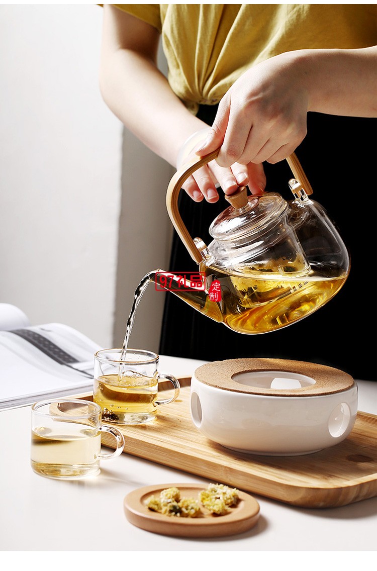 玻璃泡茶壺家用耐高溫燒水壺花茶專用茶具套裝電陶爐加熱單煮茶器