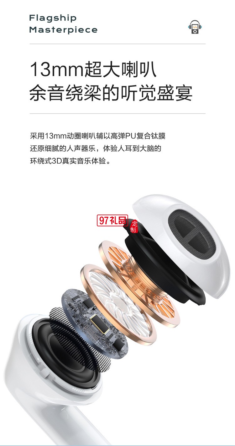品勝真無(wú)線(xiàn)藍(lán)牙耳機(jī)  半入耳式降噪超長(zhǎng)續(xù)航