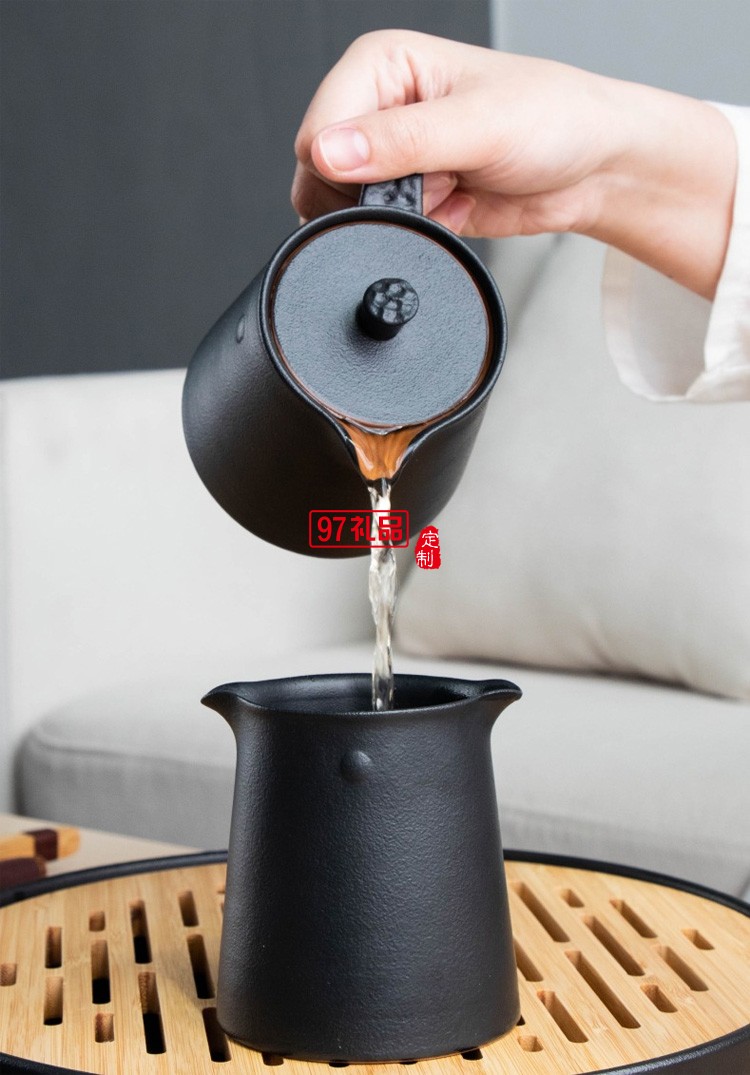小型功夫茶具套裝日式簡(jiǎn)約復(fù)古辦公室家用小套儲(chǔ)水小茶盤茶臺(tái)一體