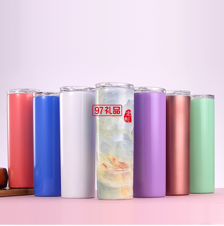 雙層不銹鋼咖啡保溫杯杯汽車(chē)杯創(chuàng)意奶茶吸管杯禮品杯子定制