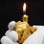 金龜創(chuàng)意小金龜桌面擺件打火機(jī)明火點(diǎn)煙器個性電鍍打火機(jī)