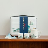 千里江山共明月  中秋節(jié)文創(chuàng)茶具節(jié)日禮品定制