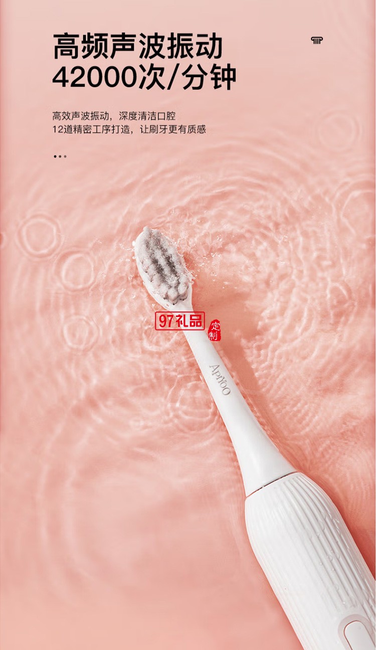 艾優(yōu)（Apiyoo）成人聲波電動牙刷T1 T1白 成人定制公司廣告禮品